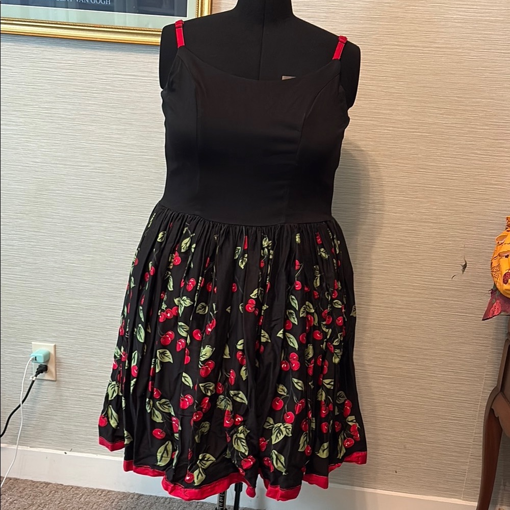 PUG Jenny Dress in Black Cherries print